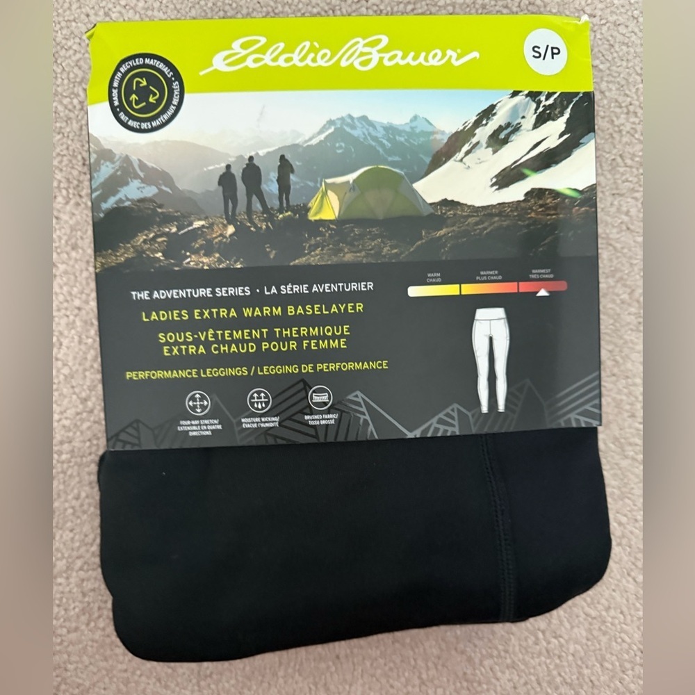 Eddie Bauer women’s black extra warm base layer